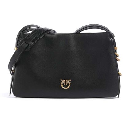 Pinko Triplet Mini Umhängetasche aus Leder, schwarz Pinko Triplet Mini Umhängetasche aus Leder, schwarz