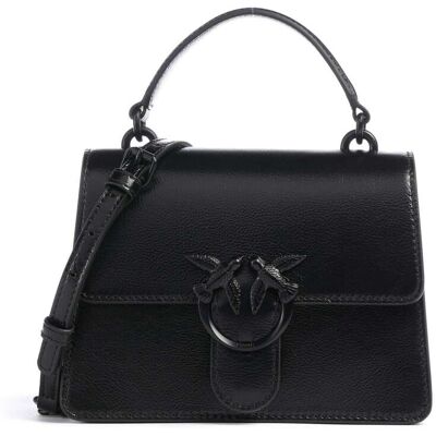 Pinko Love One Mini Handtasche aus Leder, schwarz Pinko Love One Mini Handtasche aus Leder, schwarz