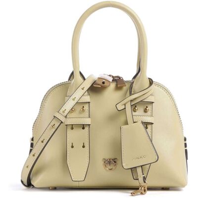 Pinko Bowling Mini Handtasche aus Leder, gelb Pinko Bowling Mini Handtasche aus Leder, gelb
