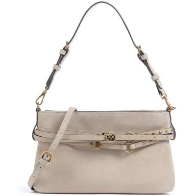 Pinko Belt Mini Schultertasche aus Leder, beige Pinko Belt Mini Schultertasche aus Leder, beige