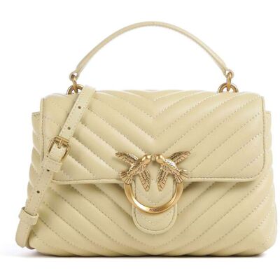 Pinko Love Lady Puff Mini Handtasche aus Leder, gelb Pinko Love Lady Puff Mini Handtasche aus Leder, gelb