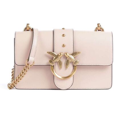 Pinko Love One Mini Umhängetasche aus Leder, pink Pinko Love One Mini Umhängetasche aus Leder, pink