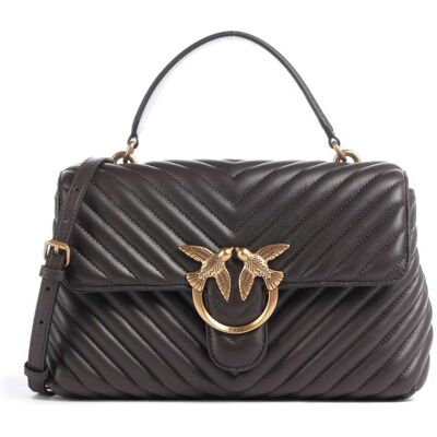 Pinko Love Lady Puff Classic Handtasche aus Leder, braun Pinko Love Lady Puff Classic Handtasche aus Leder, braun