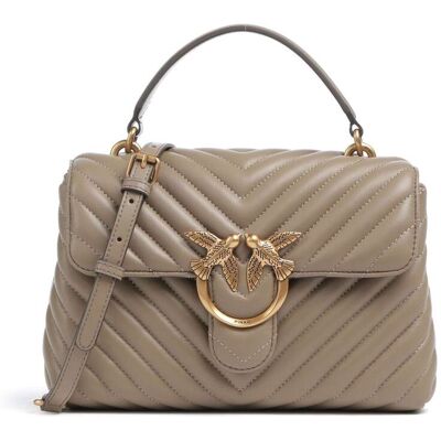 Pinko Love Lady Puff Mini Handtasche aus Leder, braun Pinko Love Lady Puff Mini Handtasche aus Leder, braun
