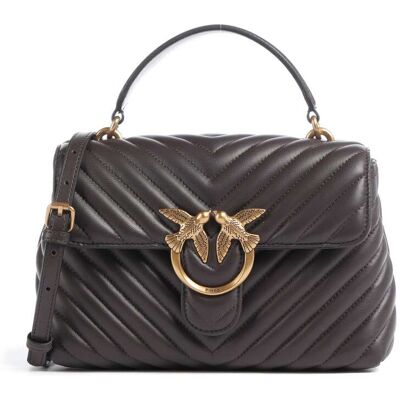 Pinko Love Lady Puff Mini Handtasche aus Leder, braun Pinko Love Lady Puff Mini Handtasche aus Leder, braun