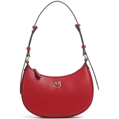Pinko Half Moon Mini Schultertasche aus Leder, rot Pinko Half Moon Mini Schultertasche aus Leder, rot
