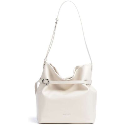 Giorgio Armani Emporio Armani Deva M Bucket Handtasche aus Leder, weiß Giorgio Armani Emporio Armani Deva M Bucket Handtasche aus Leder, weiß