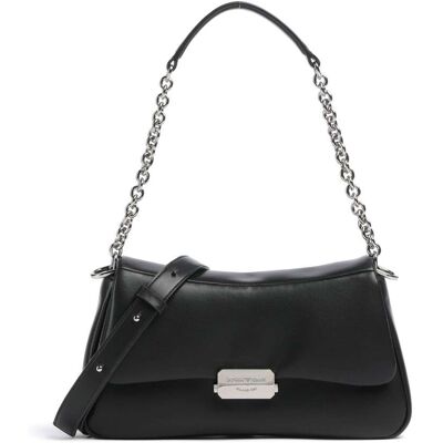 Giorgio Armani Emporio Armani Cassandra M Schultertasche aus Leder, schwarz Giorgio Armani Emporio Armani Cassandra M Schultertasche aus Leder, schwarz