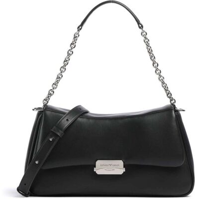 Giorgio Armani Emporio Armani Cassandra L Schultertasche aus Leder, schwarz Giorgio Armani Emporio Armani Cassandra L Schultertasche aus Leder, schwarz