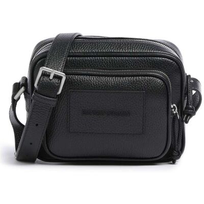Giorgio Armani Emporio Armani Business Regenerated Umhängetasche aus Leder, schwarz Giorgio Armani Emporio Armani Business Regenerated Umhängetasche aus Leder, schwarz
