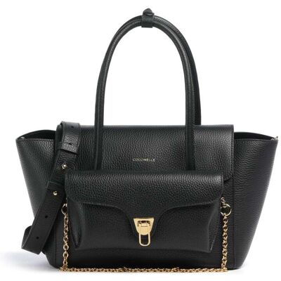 Coccinelle Beat Double Handtasche aus Leder, schwarz Coccinelle Beat Double Handtasche aus Leder, schwarz