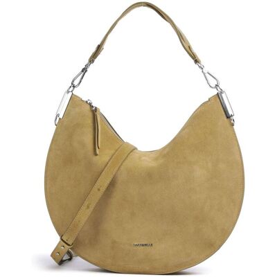 Coccinelle Sunup Suede Schultertasche aus Leder, oliv Coccinelle Sunup Suede Schultertasche aus Leder, oliv