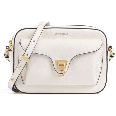 Coccinelle Beat Soft Umhängetasche aus Leder, weiß Coccinelle Beat Soft Umhängetasche aus Leder, weiß