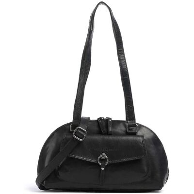 Spikes & Sparrow Bronco Thyrza Schultertasche aus Leder, schwarz Spikes & Sparrow Bronco Thyrza Schultertasche aus Leder, schwarz