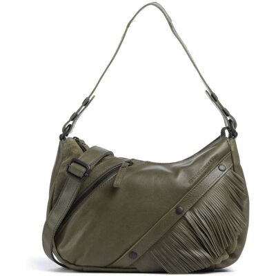 Spikes & Sparrow Suede Mix Jadeline Schultertasche aus Leder, oliv Spikes & Sparrow Suede Mix Jadeline Schultertasche aus Leder, oliv