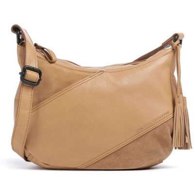 Spikes & Sparrow Suede Mix Lorain Umhängetasche aus Leder, braun Spikes & Sparrow Suede Mix Lorain Umhängetasche aus Leder, braun