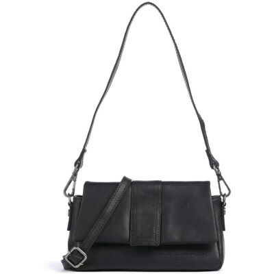 The Chesterfield Brand Wax Pull Up Cow Clifden Schultertasche aus Leder, schwarz The Chesterfield Brand Wax Pull Up Cow Clifden Schultertasche aus Leder, schwarz