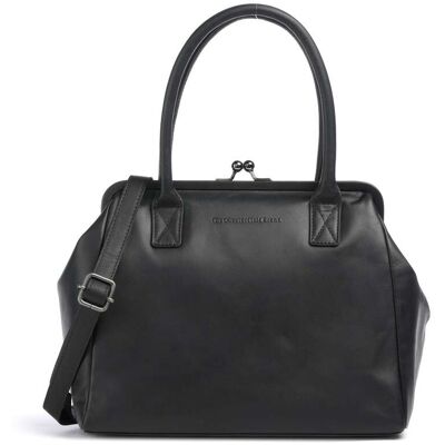 The Chesterfield Brand Wax Pull Up Cow Dorin Schultertasche aus Leder, schwarz The Chesterfield Brand Wax Pull Up Cow Dorin Schultertasche aus Leder, schwarz