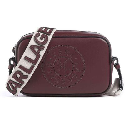 Karl Lagerfeld K/Circle Umhängetasche aus Leder, rot Karl Lagerfeld K/Circle Umhängetasche aus Leder, rot