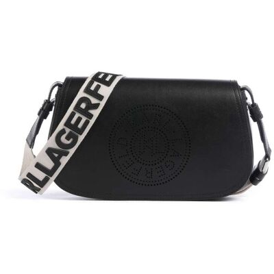 Karl Lagerfeld K/Circle Umhängetasche aus Leder, schwarz Karl Lagerfeld K/Circle Umhängetasche aus Leder, schwarz