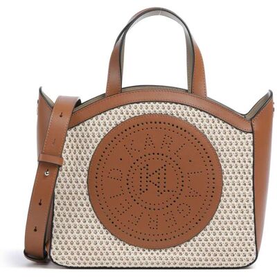 Karl Lagerfeld K/Circle Small Handtasche aus Leder, weiß Karl Lagerfeld K/Circle Small Handtasche aus Leder, weiß