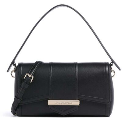Karl Lagerfeld K/Nova Medium Schultertasche aus Leder, schwarz Karl Lagerfeld K/Nova Medium Schultertasche aus Leder, schwarz