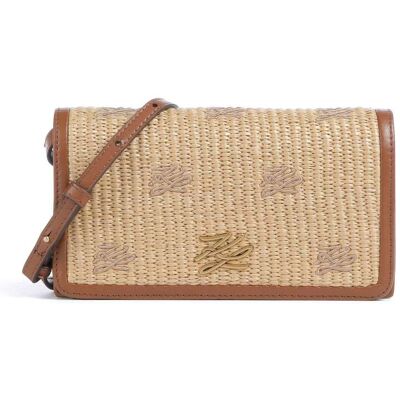 Karl Lagerfeld K/Autograph Mini Umhängetasche aus Leder, beige,braun Karl Lagerfeld K/Autograph Mini Umhängetasche aus Leder, beige,braun