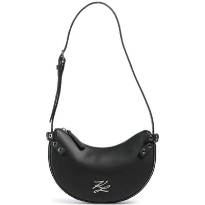Karl Lagerfeld K/Autograph Small Bow Schultertasche aus Leder, schwarz Karl Lagerfeld K/Autograph Small Bow Schultertasche aus Leder, schwarz