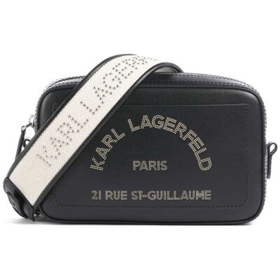 Karl Lagerfeld K/Daily Umhängetasche aus Leder, schwarz Karl Lagerfeld K/Daily Umhängetasche aus Leder, schwarz