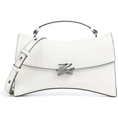 Karl Lagerfeld K/Autograph Umhängetasche aus Leder, weiß Karl Lagerfeld K/Autograph Umhängetasche aus Leder, weiß