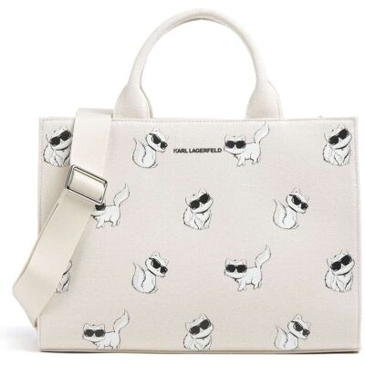 Karl Lagerfeld Ikon Medium Choupette Handtasche, beige Karl Lagerfeld Ikon Medium Choupette Handtasche, beige