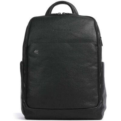 Piquadro Black Square Rucksack aus Leder, schwarz Piquadro Black Square Rucksack aus Leder, schwarz