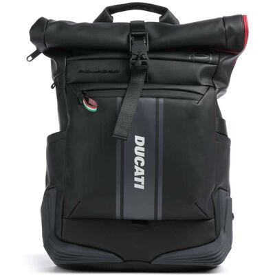 Piquadro Corner Special Ducati Rolltop Rucksack, schwarz Piquadro Corner Special Ducati Rolltop Rucksack, schwarz