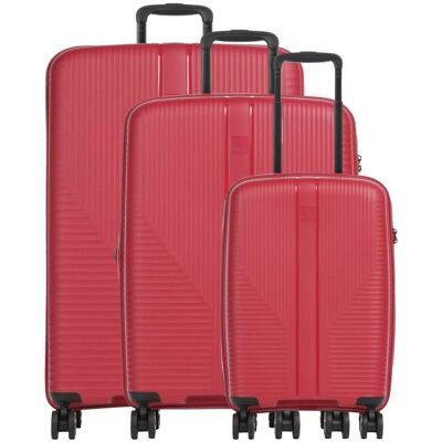 Travelite Air Stripe Slim Kofferset, rot Travelite Air Stripe Slim Kofferset, rot