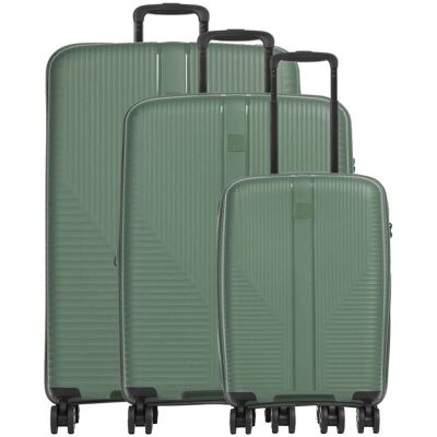 Travelite Air Stripe Slim Kofferset, grün Travelite Air Stripe Slim Kofferset, grün