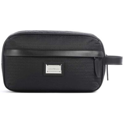 Giorgio Armani Emporio Armani Monogram Kulturbeutel, schwarz Giorgio Armani Emporio Armani Monogram Kulturbeutel, schwarz