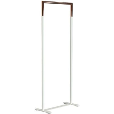 Frost Bukto Kleiderständer ohne Rollen (weiß matt / kupfer poliert, B 62,8cm) weiß matt / kupfer poliert B 62,8cm Frost Bukto Kleiderständer ohne Rollen (weiß matt / kupfer poliert, B 62,8cm) weiß matt / kupfer poliert B 62,8cm