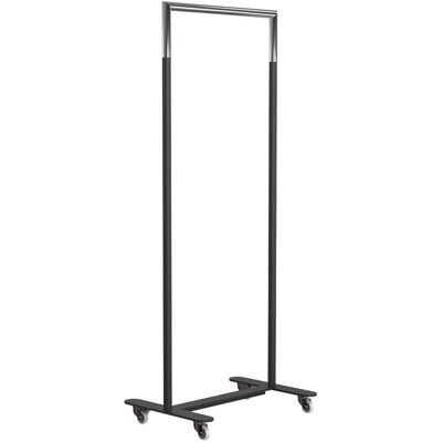 Frost Bukto Kleiderständer mit Rollen (schwarz matt / edelstahl poliert, B 63,8c... schwarz matt / edelstahl poliert B 63,8cm Frost Bukto Kleiderständer mit Rollen (schwarz matt / edelstahl poliert, B 63,8c... schwarz matt / edelstahl poliert B 63,8cm