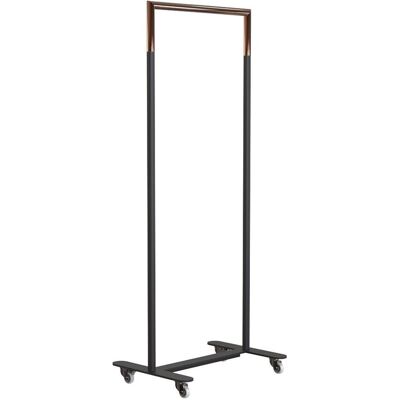 Frost Bukto Kleiderständer mit Rollen (schwarz matt / kupfer poliert, B 63,8cm) schwarz matt / kupfer poliert B 63,8cm Frost Bukto Kleiderständer mit Rollen (schwarz matt / kupfer poliert, B 63,8cm) schwarz matt / kupfer poliert B 63,8cm