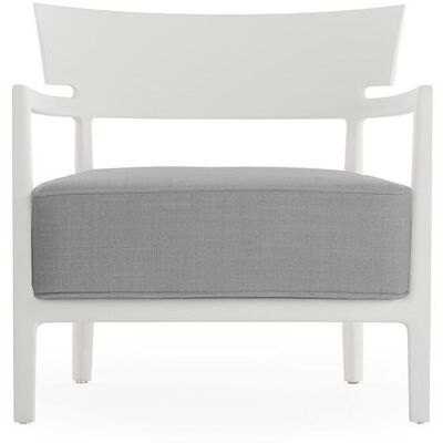 Kartell Cara Mat Outdoor Sessel (weiß / grau) weiß / grau Kartell Cara Mat Outdoor Sessel (weiß / grau) weiß / grau