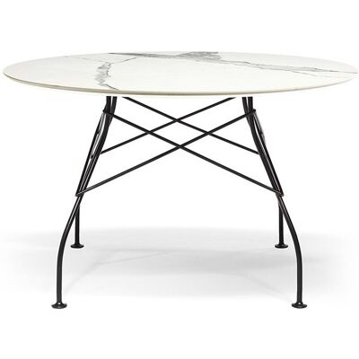 Kartell Glossy Marble Tisch rund (schwarz lackiert / Marmoroptik weiß) schwarz lackiert / Marmoroptik weiß Kartell Glossy Marble Tisch rund (schwarz lackiert / Marmoroptik weiß) schwarz lackiert / Marmoroptik weiß