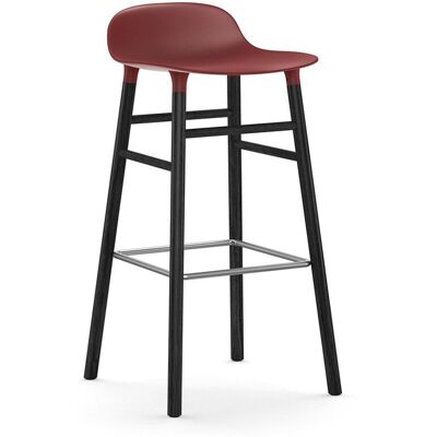 Normann Copenhagen Barhocker (rot, Eiche schwarz, Kunststoff, H 75cm) rot Eiche schwarz Kunststoff H 75cm Normann Copenhagen Barhocker (rot, Eiche schwarz, Kunststoff, H 75cm) rot Eiche schwarz Kunststoff H 75cm