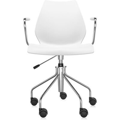 Kartell Maui Bürostuhl mit Armlehne (zinkweiß) zinkweiß Kartell Maui Bürostuhl mit Armlehne (zinkweiß) zinkweiß