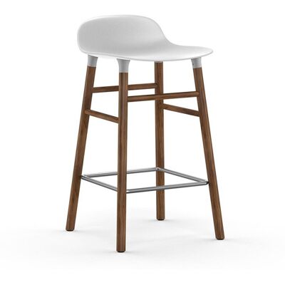 Normann Copenhagen Barhocker (weiß, Walnuss, Kunststoff, H 65cm) weiß Walnuss Kunststoff H 65cm Normann Copenhagen Barhocker (weiß, Walnuss, Kunststoff, H 65cm) weiß Walnuss Kunststoff H 65cm
