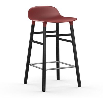 Normann Copenhagen Barhocker (rot, Eiche schwarz, Kunststoff, H 65cm) rot Eiche schwarz Kunststoff H 65cm Normann Copenhagen Barhocker (rot, Eiche schwarz, Kunststoff, H 65cm) rot Eiche schwarz Kunststoff H 65cm