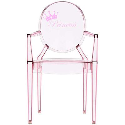 Kartell Lou Lou Ghost Kinderstuhl Special Edition (rosa transparent / Dekor Prin... rosa transparent / Dekor Prinzessin Kartell Lou Lou Ghost Kinderstuhl Special Edition (rosa transparent / Dekor Prin... rosa transparent / Dekor Prinzessin