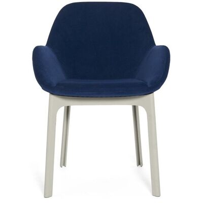 Kartell Clap Sessel (weiß / Stoff Aquaclean® blau) weiß / Stoff Aquaclean® blau Kartell Clap Sessel (weiß / Stoff Aquaclean® blau) weiß / Stoff Aquaclean® blau