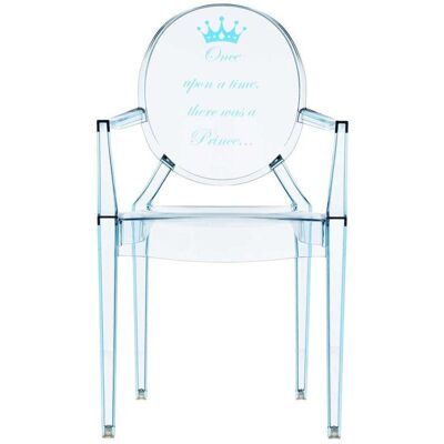 Kartell Lou Lou Ghost Kinderstuhl Special Edition (eisblau transparent / Dekor P... eisblau transparent / Dekor Prinz Kartell Lou Lou Ghost Kinderstuhl Special Edition (eisblau transparent / Dekor P... eisblau transparent / Dekor Prinz