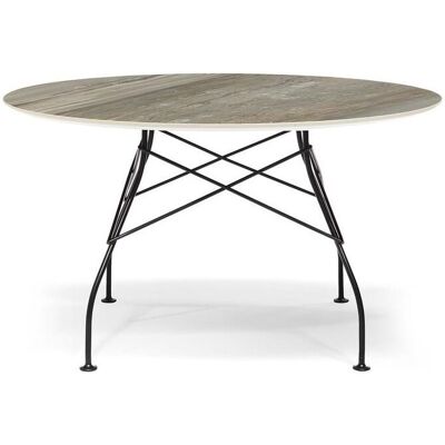 Kartell Glossy Marble Tisch rund groß (schwarz lackiert / Marmoroptik Tropical G... schwarz lackiert / Marmoroptik Tropical Grey Kartell Glossy Marble Tisch rund groß (schwarz lackiert / Marmoroptik Tropical G... schwarz lackiert / Marmoroptik Tropical Grey