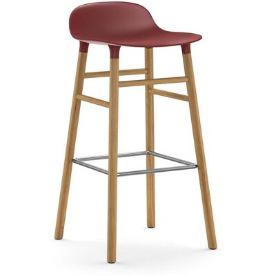 Normann Copenhagen Barhocker (rot, Eiche, Kunststoff, H 75cm) rot Eiche Kunststoff H 75cm Normann Copenhagen Barhocker (rot, Eiche, Kunststoff, H 75cm) rot Eiche Kunststoff H 75cm